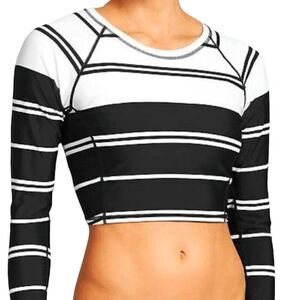 NWT ATHLETA Crop Top Rashguard UPF 50+ Top Size XL